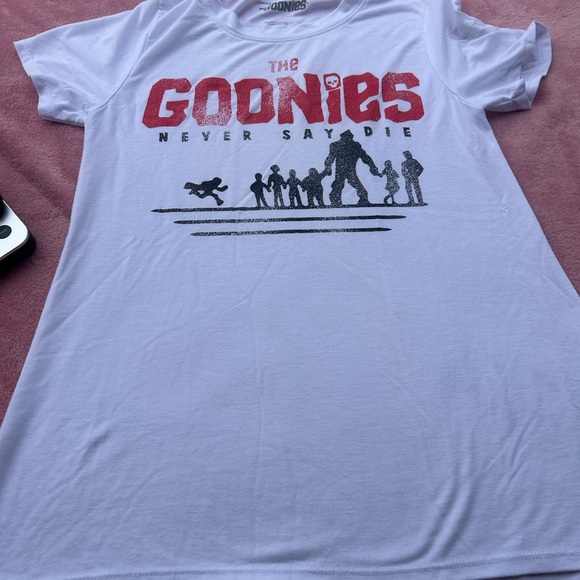 Women's White 'The Goonies' Graphic Tee - Picture 1 of 6